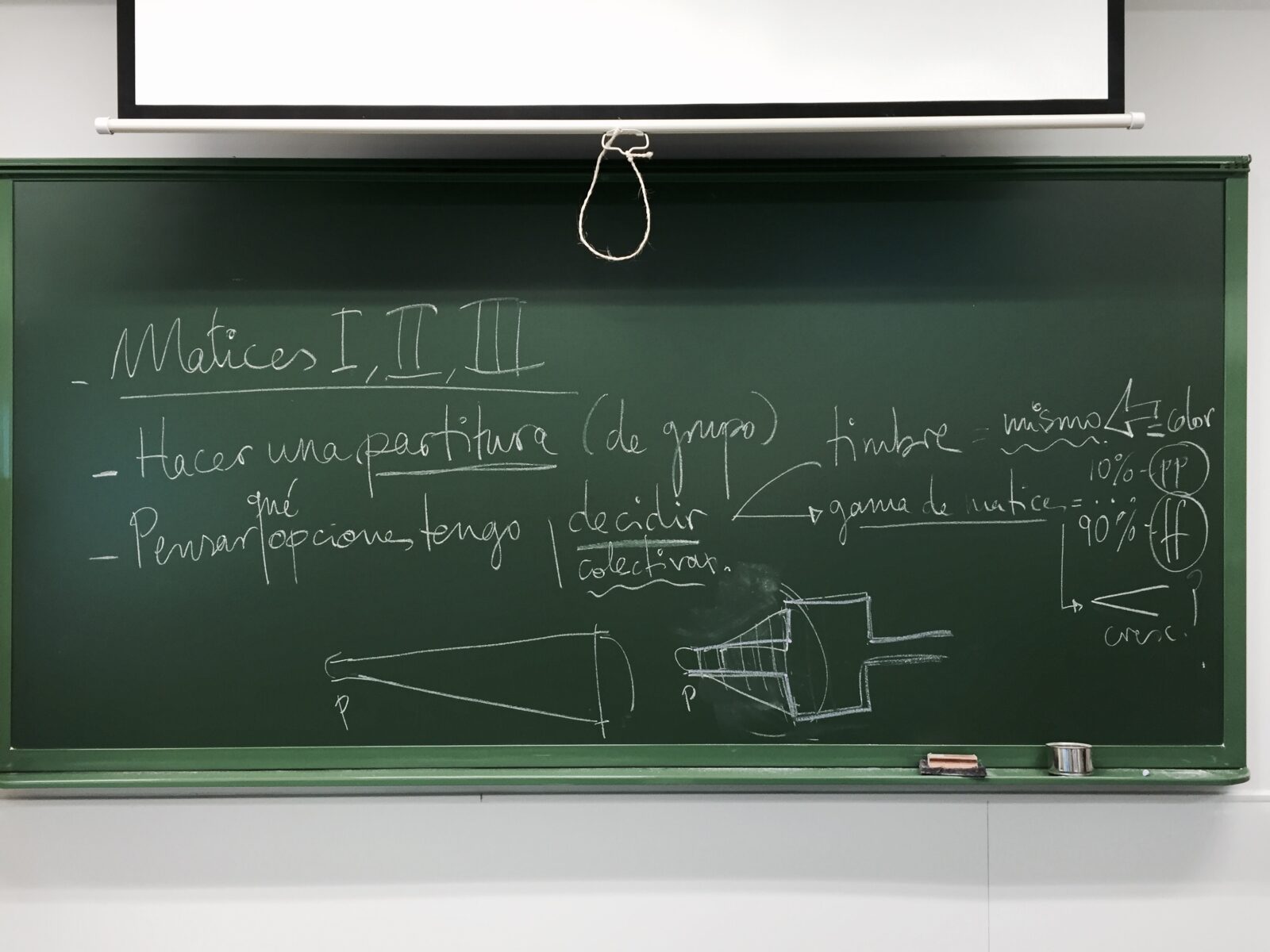 Indicaciones partitura Matices en grupo