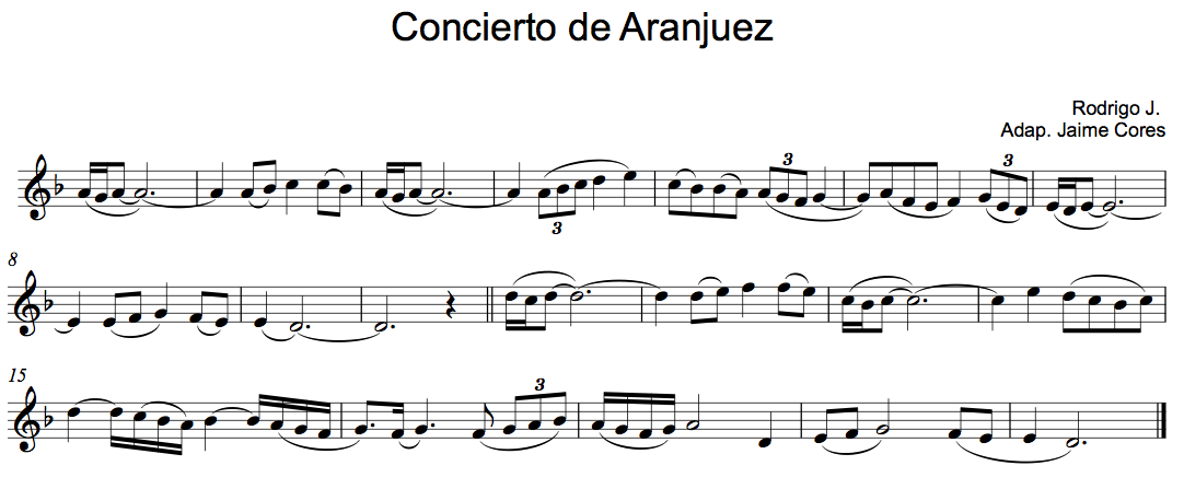 Concierto de Aranjuez : flauta