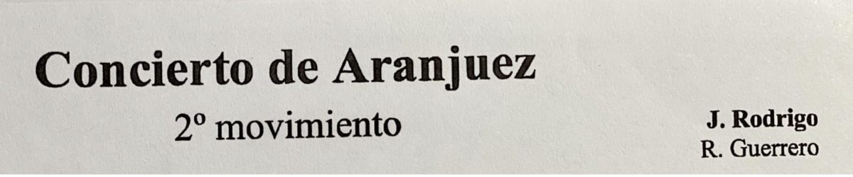 Concierto Aranjuez titulo score