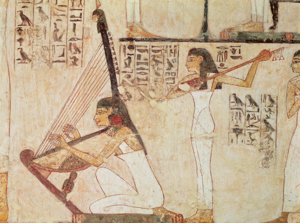 Dos musicas mural de la tumba Rekhmire